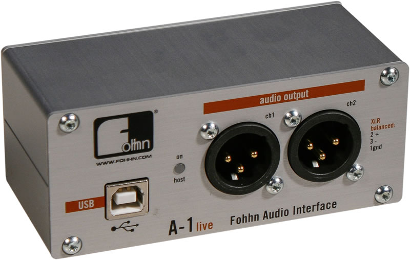 FOHHN A1-LIVE Interface Audio USB/XLR